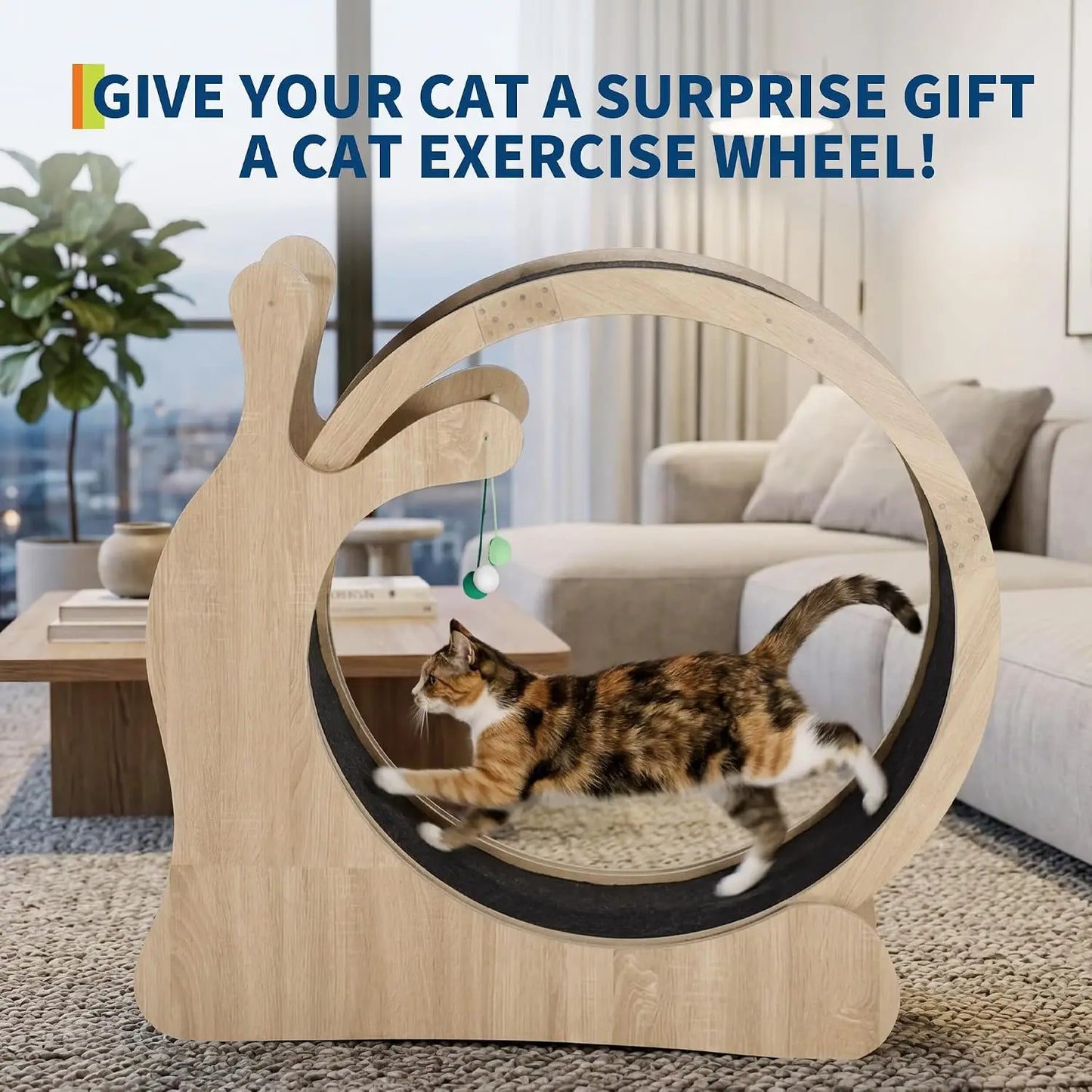 6 in 1 Cat Treadmill Running Wheel for Indoor Large Pet Supplies Anti Pinch Foot Exercise Fitness Roller Cat Climbing Frame