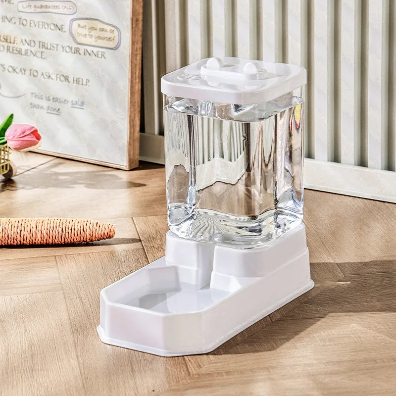 4L Large Capacity Automatic Cat Feeder & Waterer Set | Gravity Pet Food Dispenser for Cats & Dogs | BPA-Free & Non-Electric, Safe