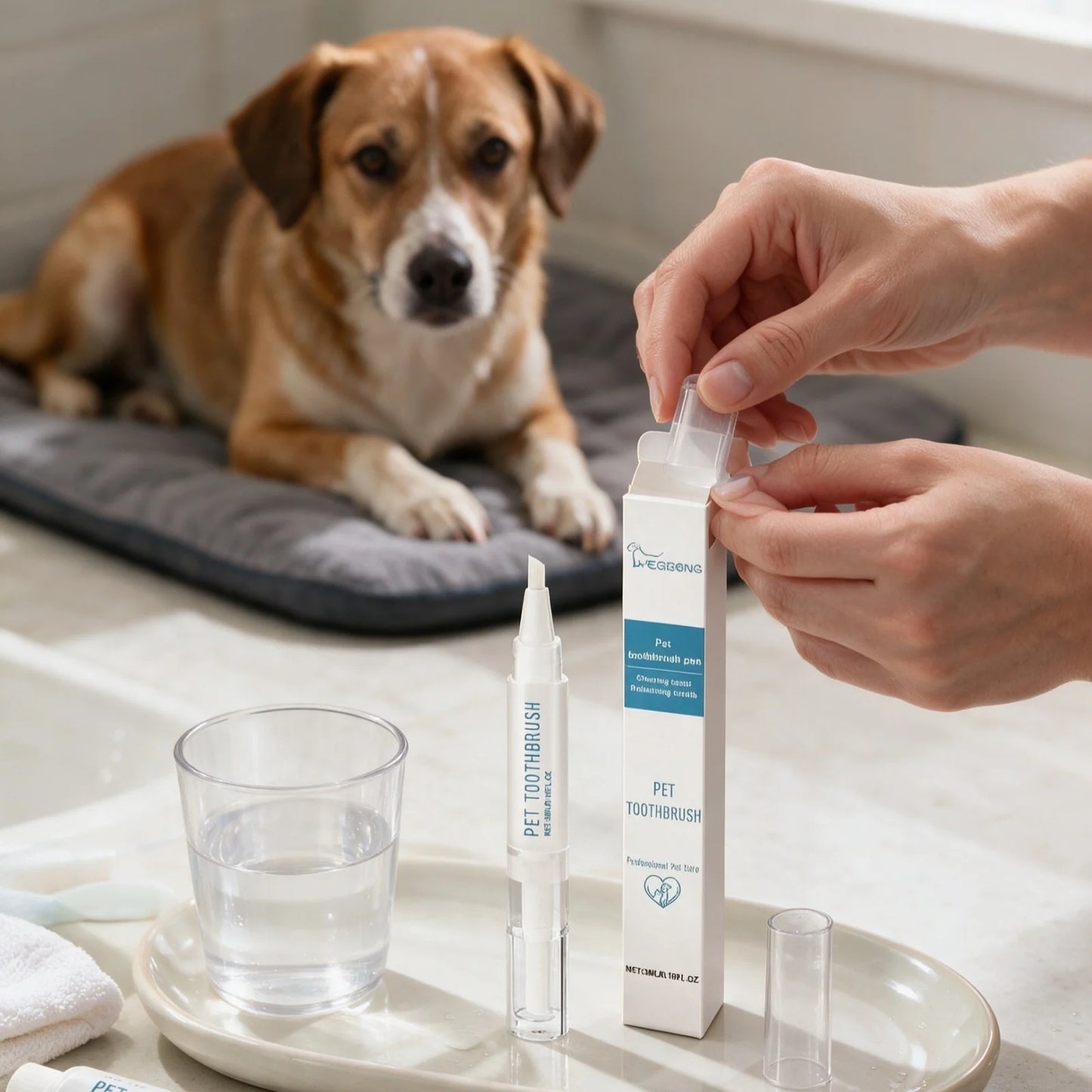 YEGBONG Pet Toothbrush Pen Deep Cleaning Reduce Bad Breath Soothing Gum Healthy Repair Products Gentle Formula Pet Oral Care Pen