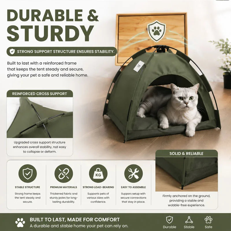 Pet Tent Bed Cats House Supplies Products Accessories Warm Cushions Furniture Sofa Basket Beds Winter Clamshell Kitten Tents
