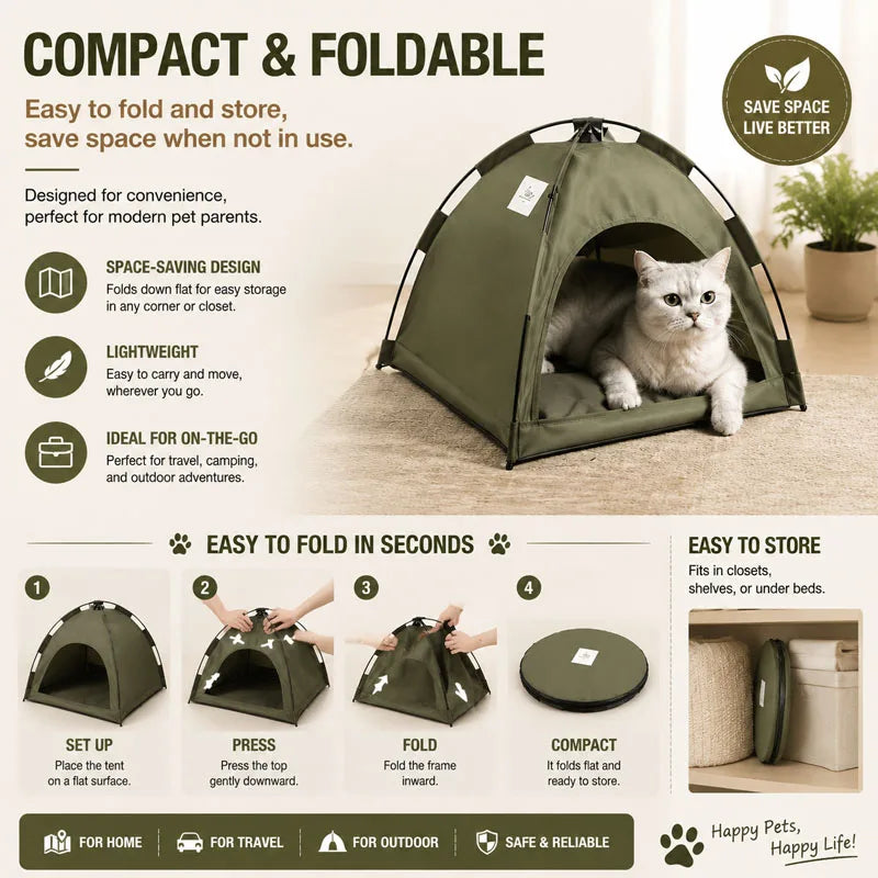 Pet Tent Bed Cats House Supplies Products Accessories Warm Cushions Furniture Sofa Basket Beds Winter Clamshell Kitten Tents