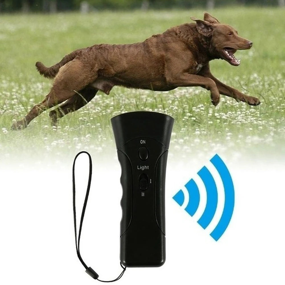 Ultrasonic Dog  Anti Bark Dog Training Device Frighten Animal Ultrasonic Dog Bark Device Battery-Powered with LED Light