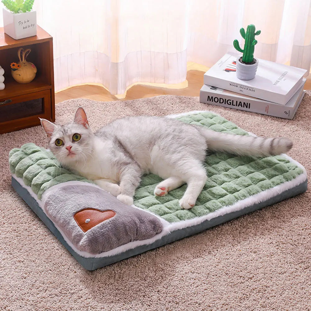 Winter Warm Thickened Dog Bed Calmed Pet Mat Ultra Soft Sleep Pet Sofa Washable Pet Sleeping Mat Cat Dog