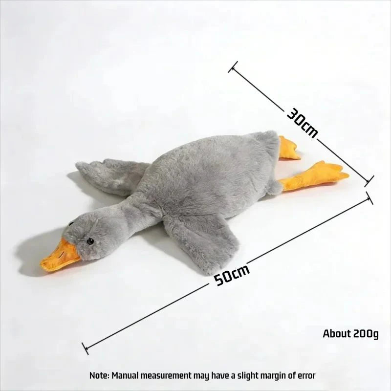 50cm Goose Plush Toy Soft Stuffed Pillow Cats Dogs Relax Pet Companion Anxiety-Relieving Dog Buddy Energy