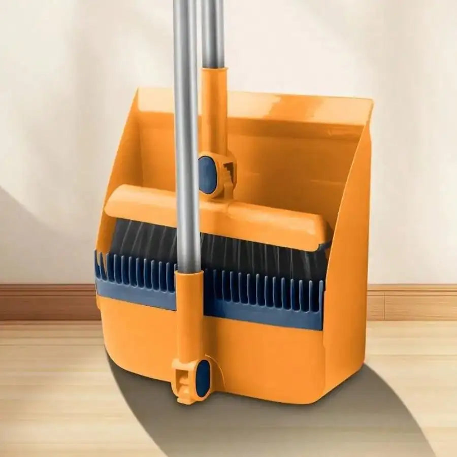 1set Foldable Broom And Dustpan Combination 3-In-1 Sweeping Set Rotatable Household Cleaning Tool For Living Room Bedroom Pet