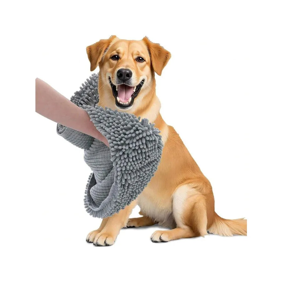 【New style】Chenille Dog Bath Towel 31x13, Ultra Absorbent Quick Dry Pet Towel, Extra Soft Washable Plush Towel For Large Dogs