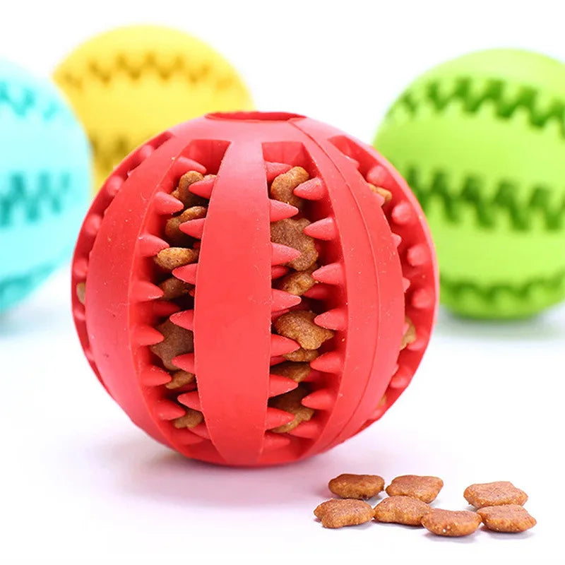 Soft Pet Dog Toys Toy Funny Interactive Elasticity Ball Dog Chew Toy For Dog Tooth Clean Ball Food Extra-tough Rubber Ball Dog