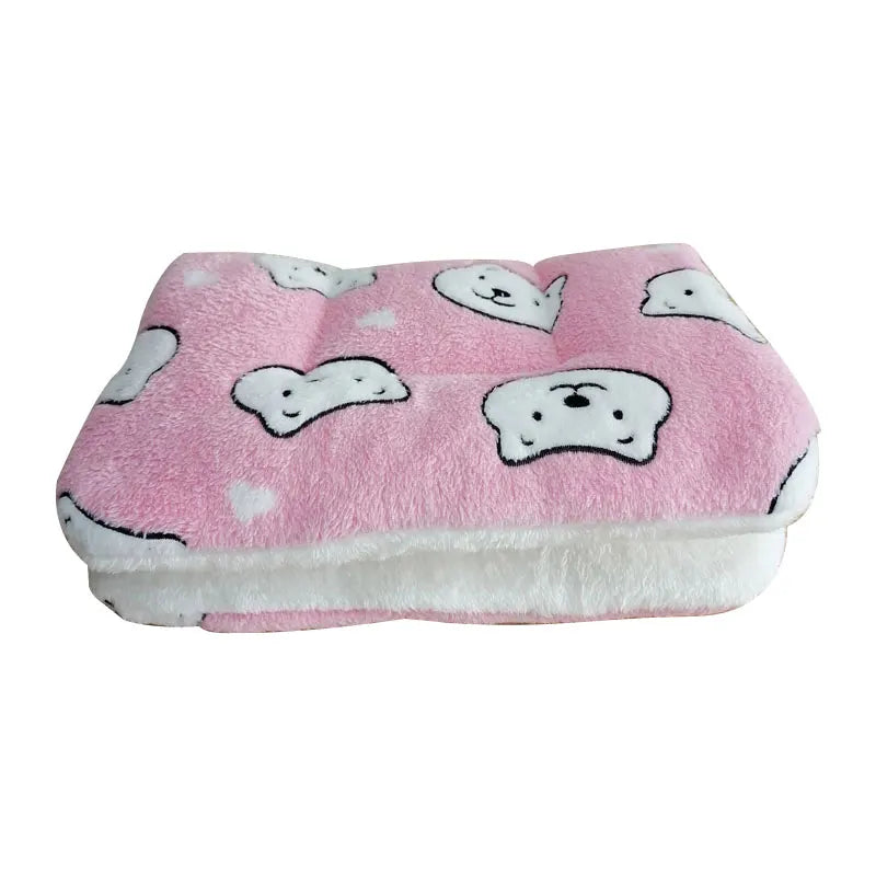 Flannel Pet Pad Dog Bed Thickened Sleeping Pad Dog Blanket Suitable for Chihuahua Labrador Puppy Kitten Small Large Dog