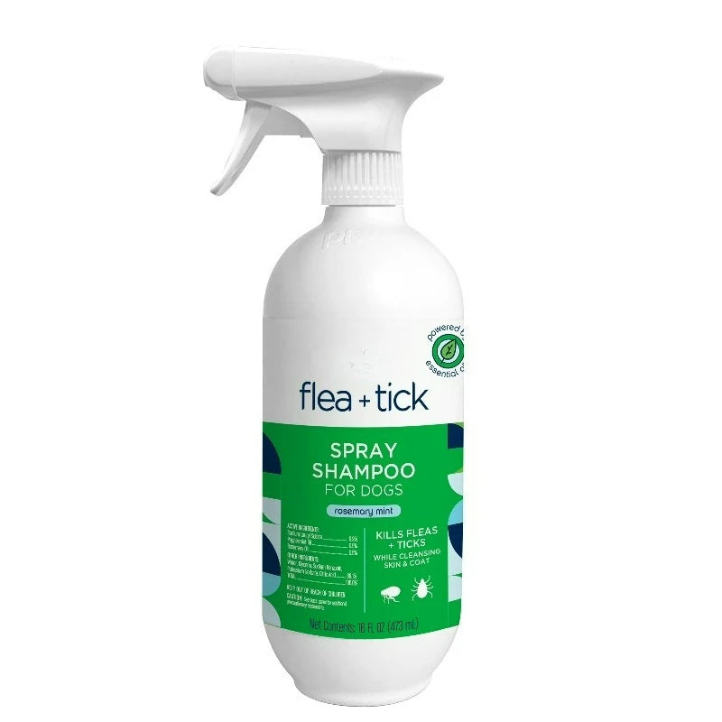 Spray-on Flea & Tick Shampoo for Dogs, 16oz