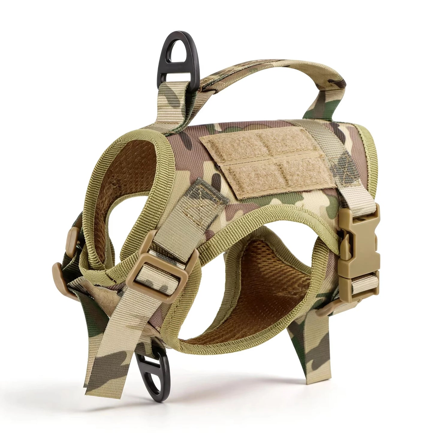 Tactical Cat Harness Vest and Leash Set Adjustable Escape Proof Soft Mesh with Handle Outdoor Walking Pet Training Supplies