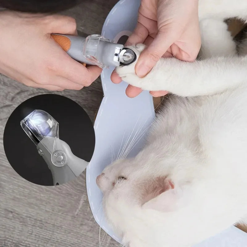 Pet Nail Clippers With LED Light Cat Dog Paw Trimmer Pet Grooming Claw Care Tool For Pet Nail Trimming