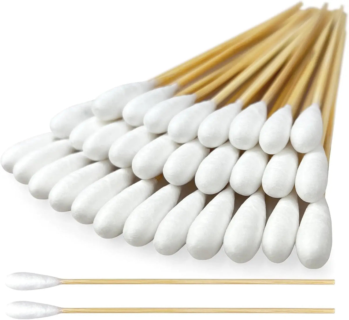 100/300/500pcs 6 Inch Long Cotton Swabs for Pet Cleaning, Bamboo Handle, Pet Ear Cleaning Solution Supplies for Dogs and Cats
