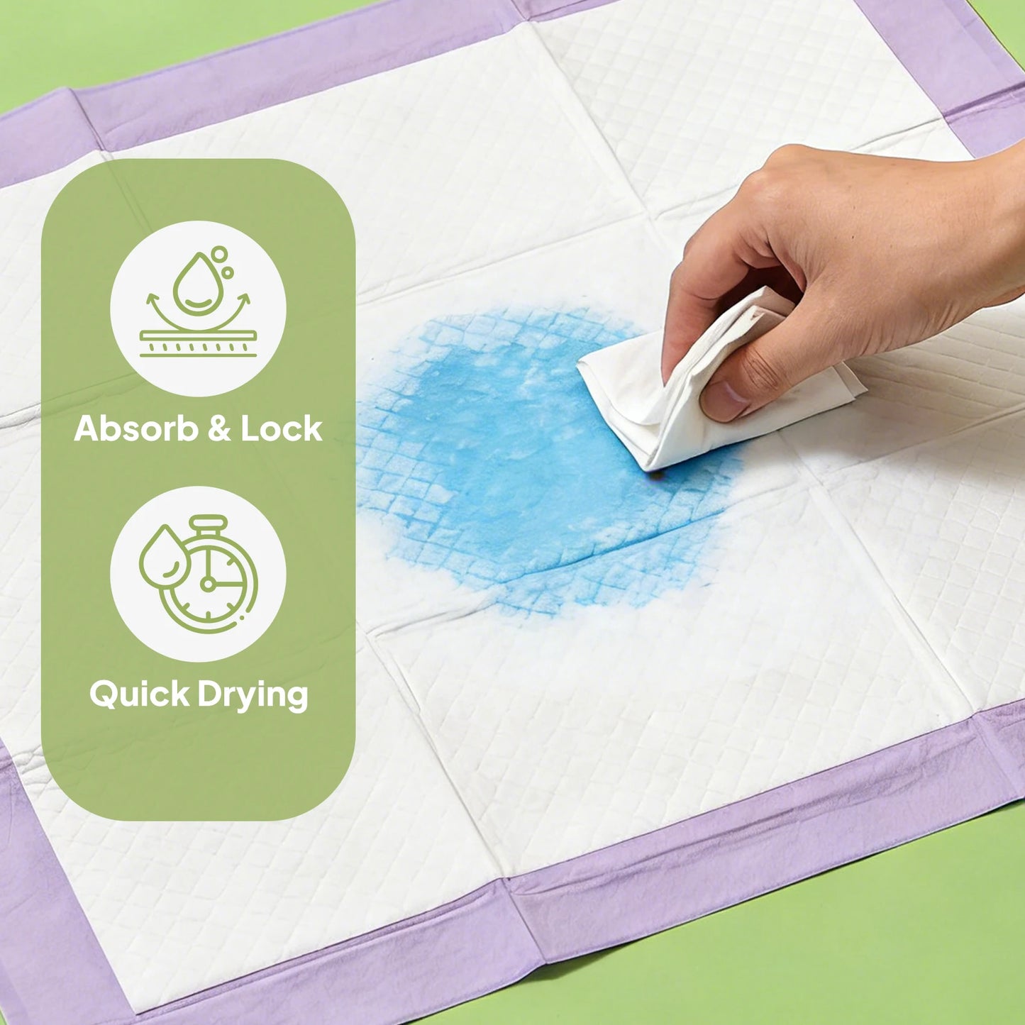 Lavender Scented Disposable Pet Underpads, Super Absorbent Odor Neutralizing Puppy Training Pads, Waterproof Leakproof Dog Pee Mats for Dogs & Cats Potty Training