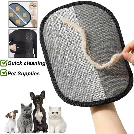 Portable Washable Pet Hair Removal Glove Fur Remover For Cat Dog Clothes Sofa Bed Shedding Cleaning Grooming Accessory