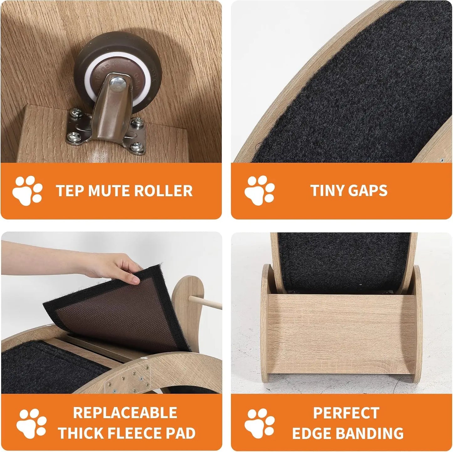 6 in 1 Cat Treadmill Running Wheel for Indoor Large Pet Supplies Anti Pinch Foot Exercise Fitness Roller Cat Climbing Frame