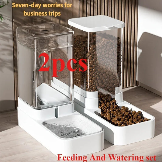 Cat and Dog Water Dispenser, Automatic Cat Food Feeder, Pet Bowl, Food Storage Container, Cat and Dog Drinking Water Gadget
