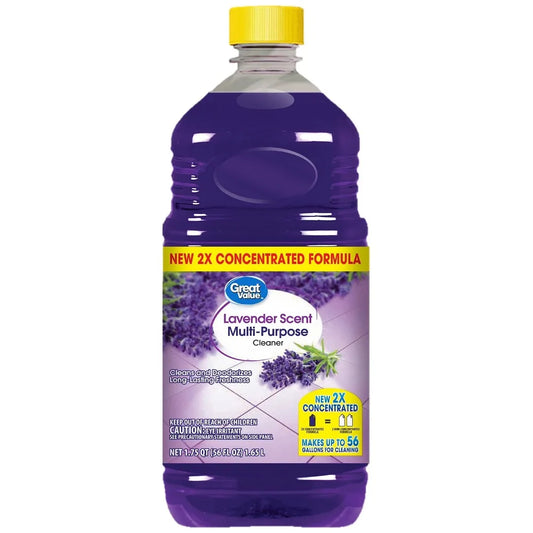 Concentrated Multi Purpose Cleaner Liquid Refill Large Size 56 Fl Oz Lavender Scent All Surface Household Cleaning Solution