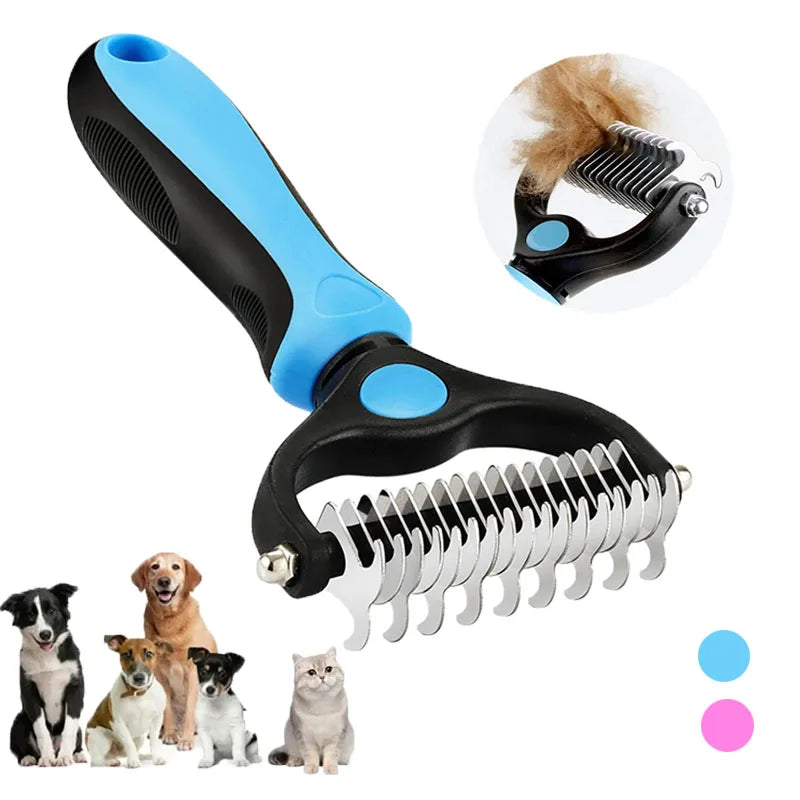 Self-Cleaning Pet Deshedding Brush, One-Click Hair Remover Comb for Cats & Dogs, Professional Grooming Tool for Loose Fur & Undercoat