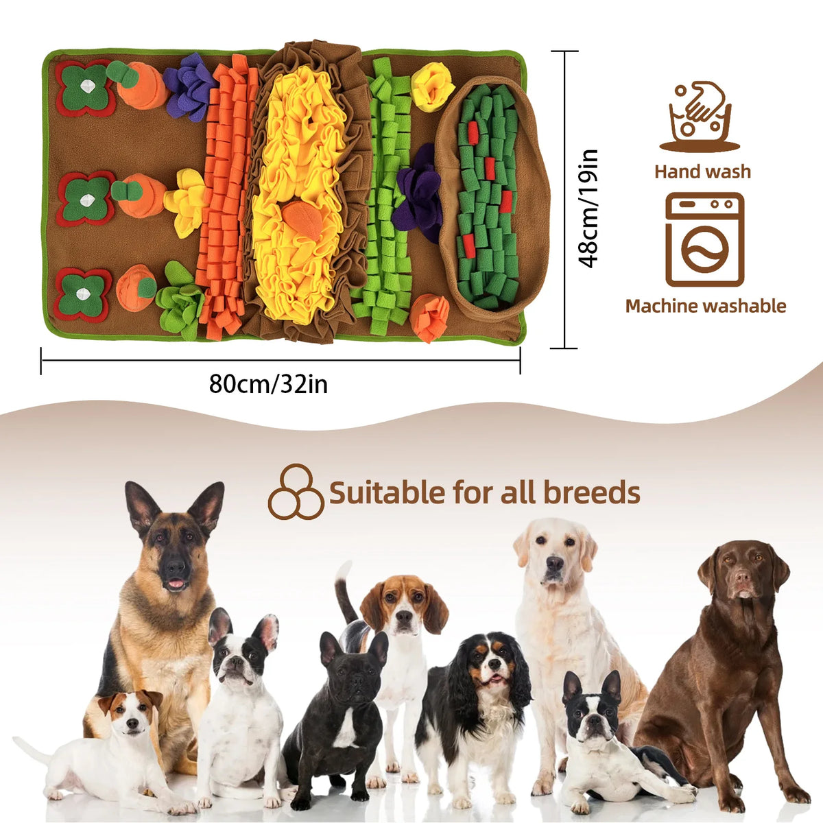 New Pet Sniffing Mat Dog Training Hidden Food Blanket Antiboredom Anti-Choking Sniffing Mat Slow Food Mat Pet Supplies Dog Toys