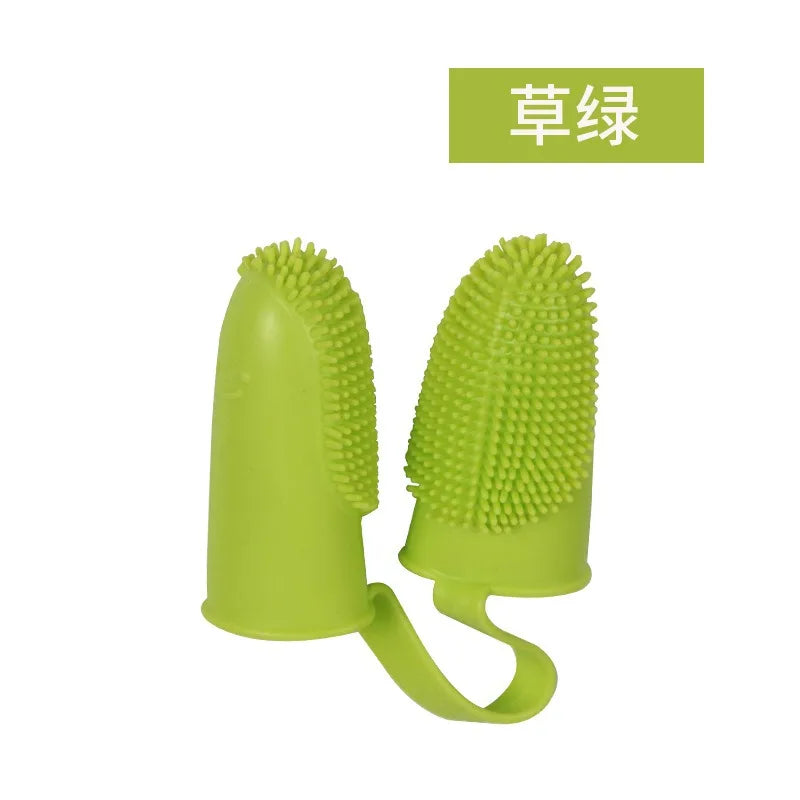 Finger Cover Pet Toothbrush Oral Cleaning Dog Toothbrush Flexible Durable Finger Toothbrush Pet Cleaning and Beauty Accessories