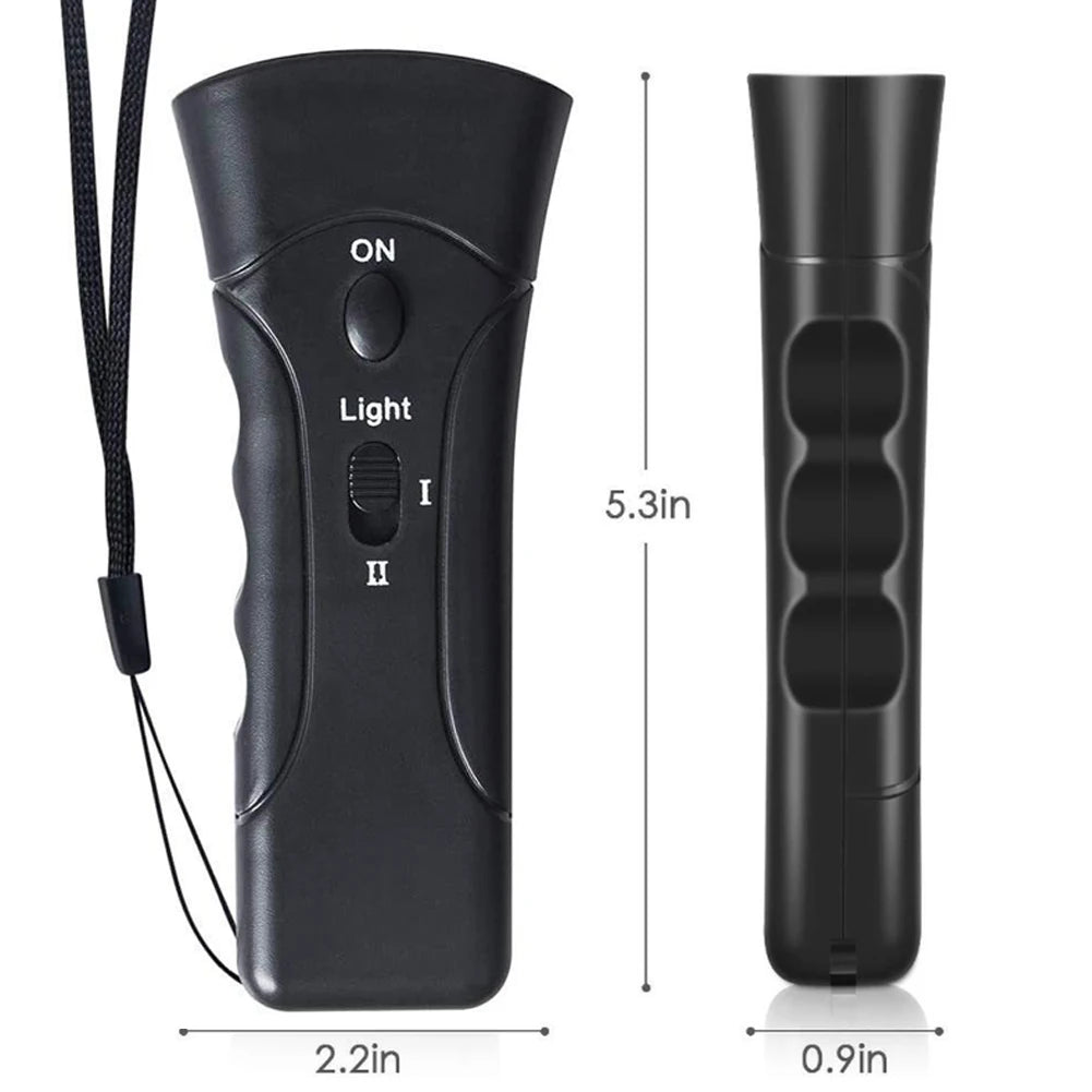 Ultrasonic Dog  Anti Bark Dog Training Device Frighten Animal Ultrasonic Dog Bark Device Battery-Powered with LED Light