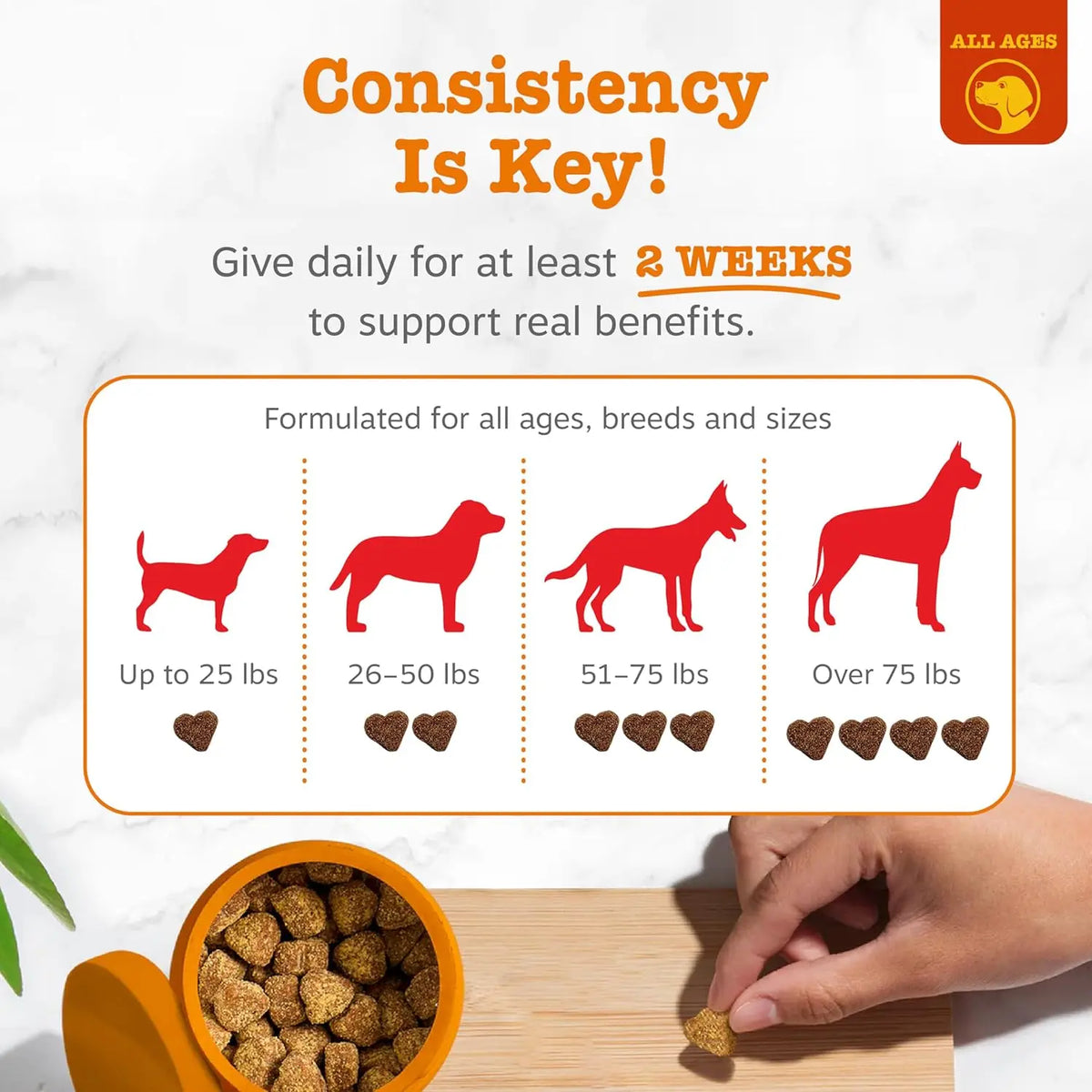 Dog Allergy & Immune Bites for small, Medium Large, Dog Probiotics Chews for Itchy Skin and Ears - Lamb, Peanut Butter, Salmon