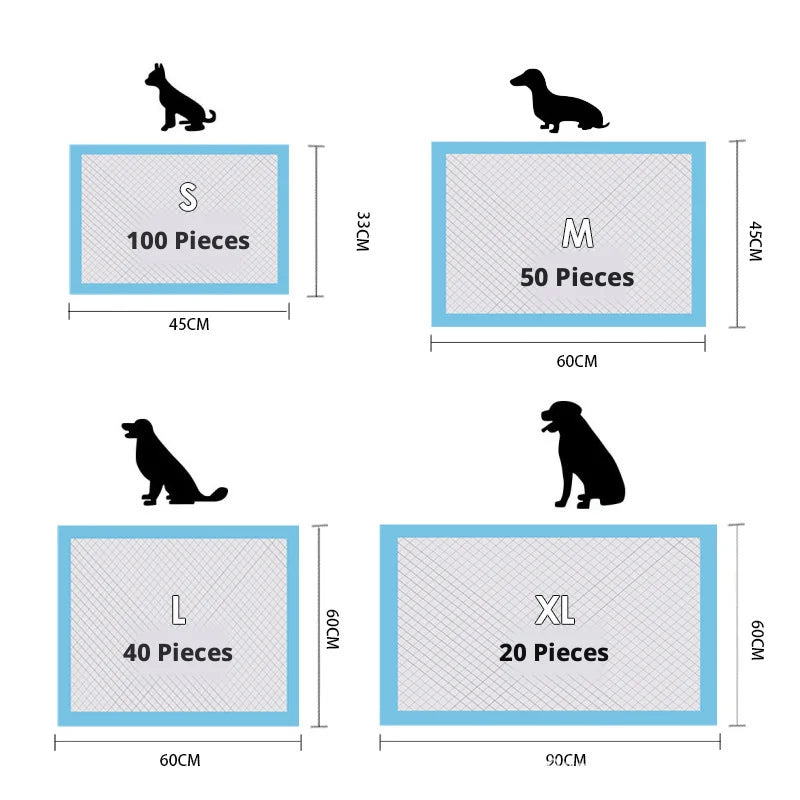 Thick Pet Training Pads, Super Absorbent Leak-Proof Puppy Pee Pads, Disposable Odor-Control Dog Cat Urine Mats Bulk