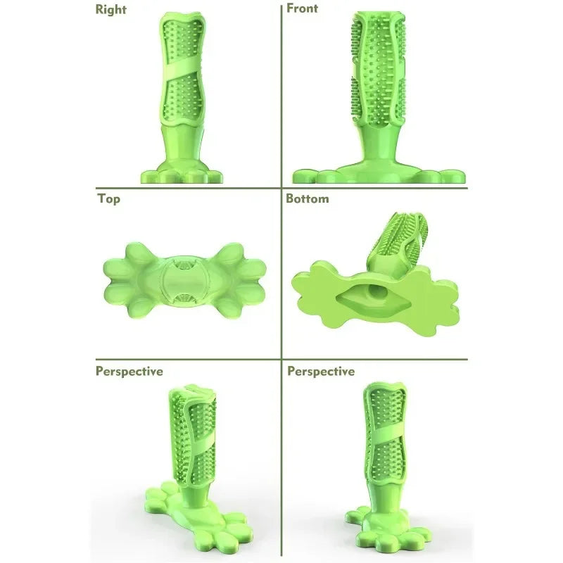 Pet Dog Cactus Interactive Rubber Chew Toys For Small Large Dogs Tooth Cleaning Toothbrush For Medium Large Dogs Treat Dispenser