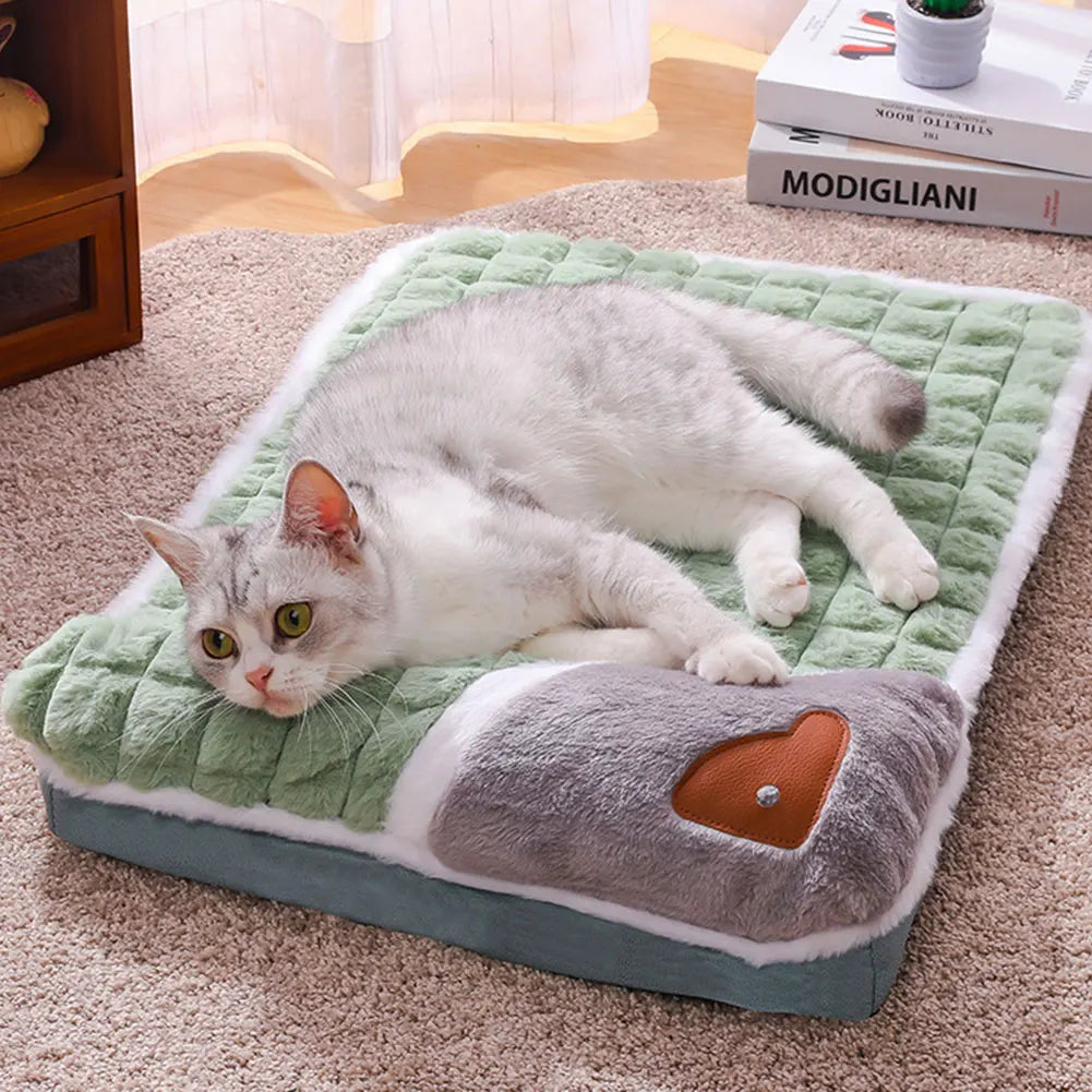 Winter Warm Thickened Dog Bed Calmed Pet Mat Ultra Soft Sleep Pet Sofa Washable Pet Sleeping Mat Cat Dog