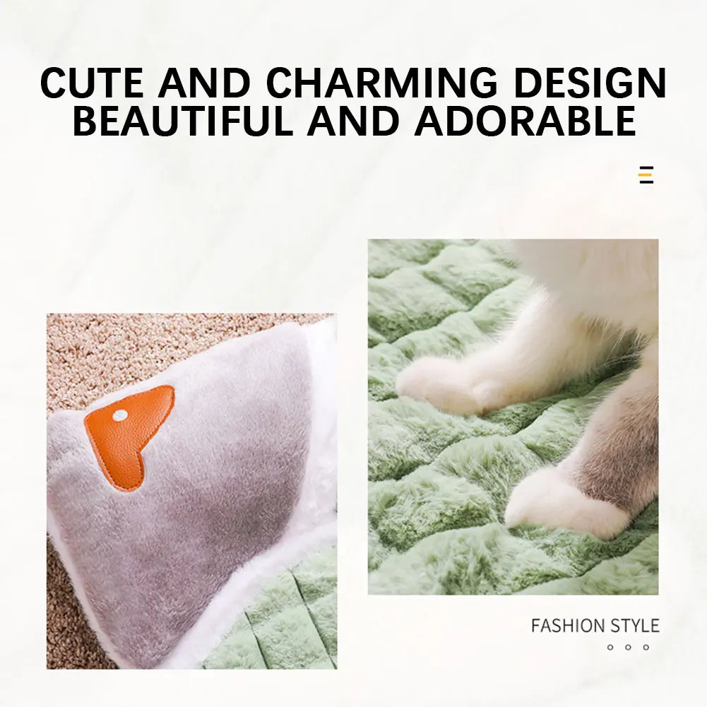 Winter Warm Thickened Dog Bed Calmed Pet Mat Ultra Soft Sleep Pet Sofa Washable Pet Sleeping Mat Cat Dog
