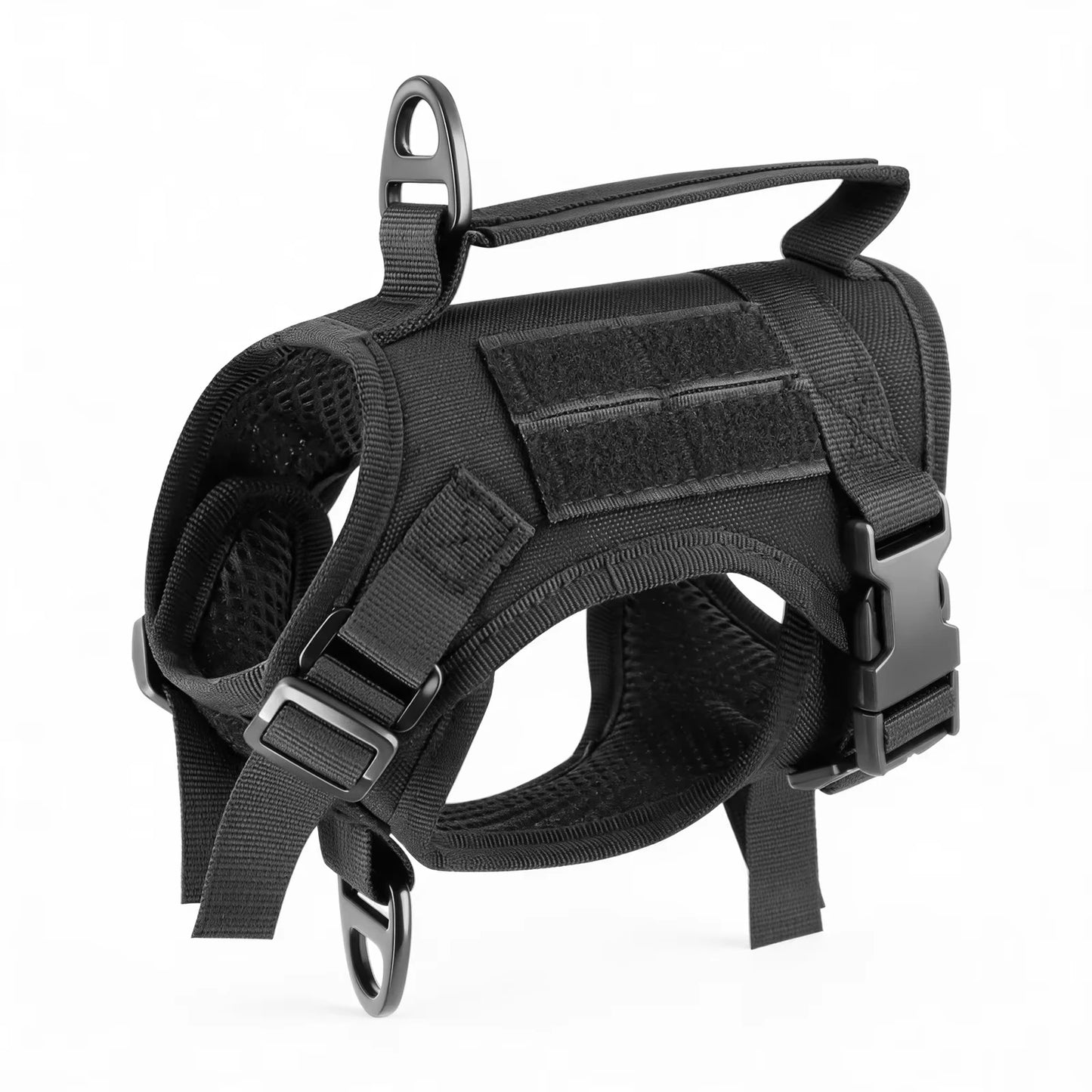 Tactical Cat Harness Vest and Leash Set Adjustable Escape Proof Soft Mesh with Handle Outdoor Walking Pet Training Supplies