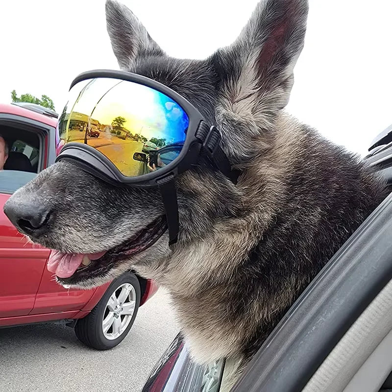 Tactical Dog Harness With Leash 12pcs Patches and Sunglasses For Medium Large Dogs Adjustable Vest  For Outdoor Walking Training