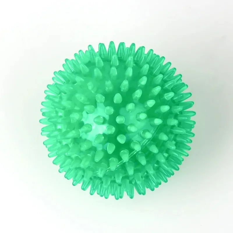 Pet Dog Toys Cat Puppy Sounding Toy Polka Squeaky Tooth Cleaning Ball TPR Training Pet Teeth Chewing Toy Thorn Balls