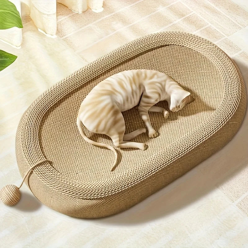 Universal Cat Scratching Board Bed - Durable Sisal Multi-Functional Toy Ball Set, All-Season Indoor/Outdoor Cat Furniture