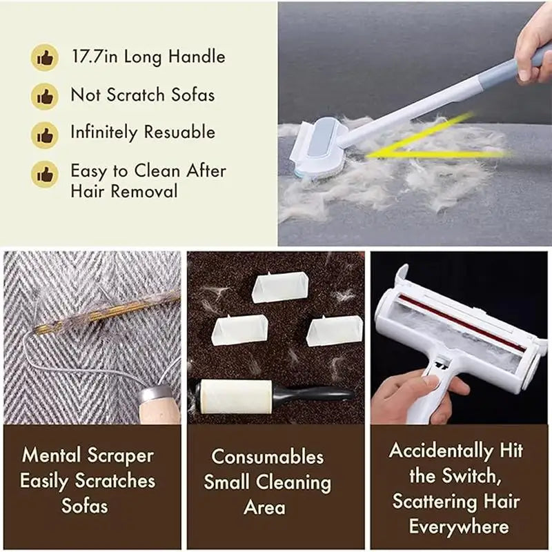 Pet Hair Remover Is Suitable for Furniture, Durable and Reusable, Washable Plush Cleaner for Dogs and Cats, Family and Outdoor