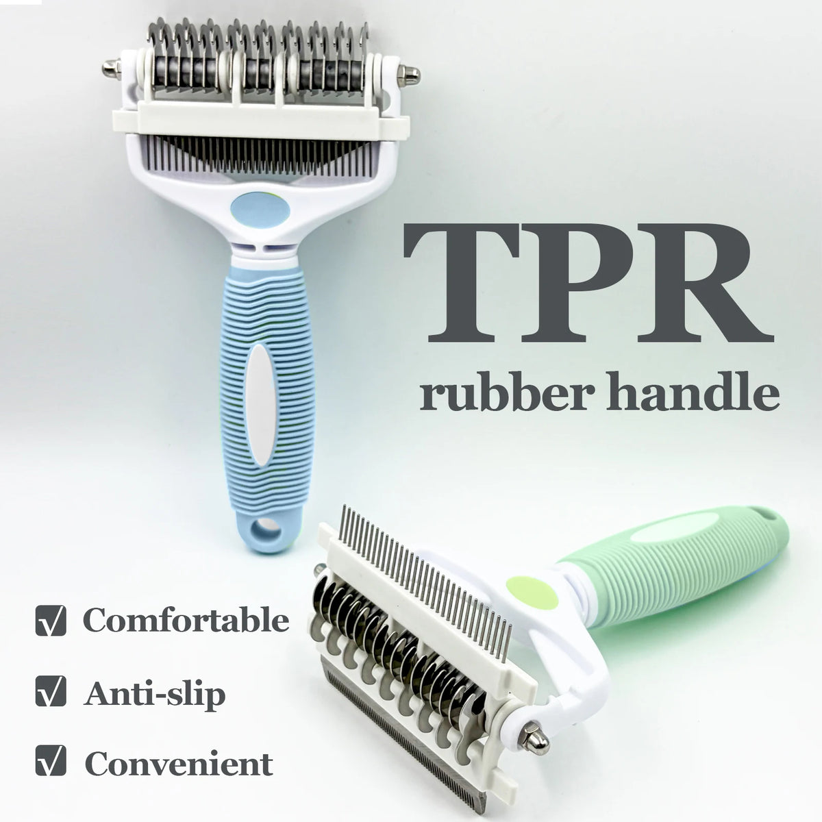 Pet Deshedding Brush 3 in 1 Cat Dog Hair Remover Puppy Kitten Comb with Stainless Steel Teeth Dogs Grooming Shedding Supplies