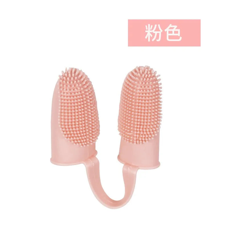 Finger Cover Pet Toothbrush Oral Cleaning Dog Toothbrush Flexible Durable Finger Toothbrush Pet Cleaning and Beauty Accessories