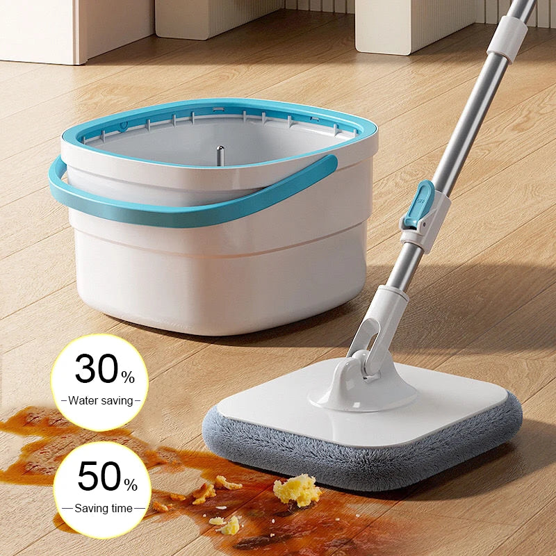 Mops Floor Cleaning Tools Easy to Drain Squeeze Mop Household Cleaning 360° Spin Home Floor Mop Cleaning Brooms
