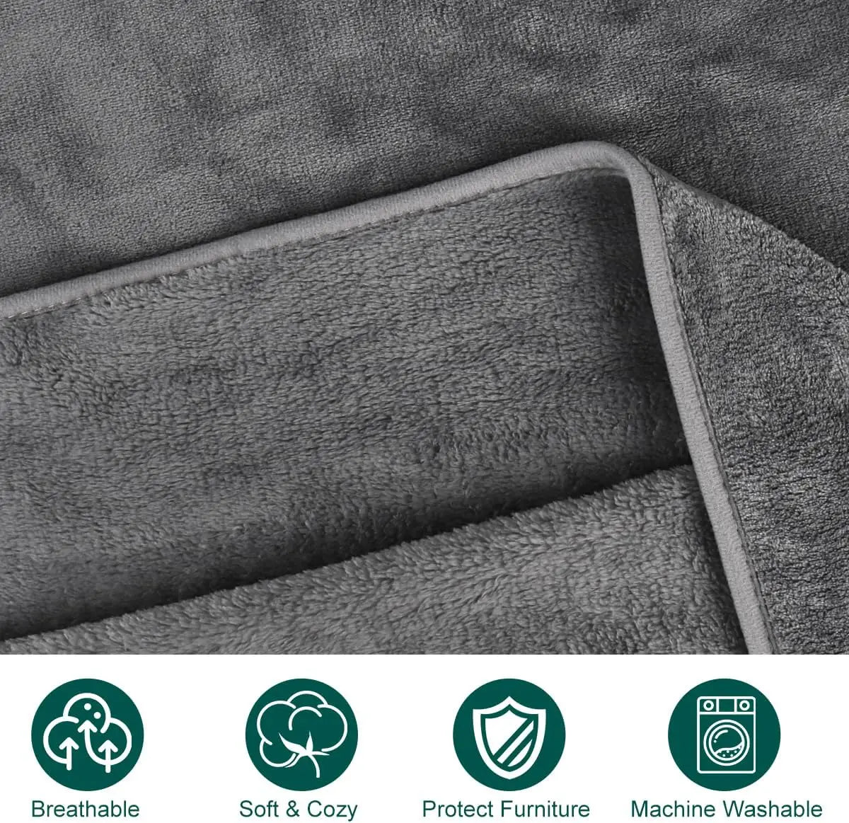 Dog Blanket Washable for Puppy: 4 Packs Dog Blankets 40”x28” - Fluffy Soft Small Throw for Cat Puppy Kitten Dogs - Fleece Pet Blankets for Bed Sofa Car and Indoor - Grey and Khaki