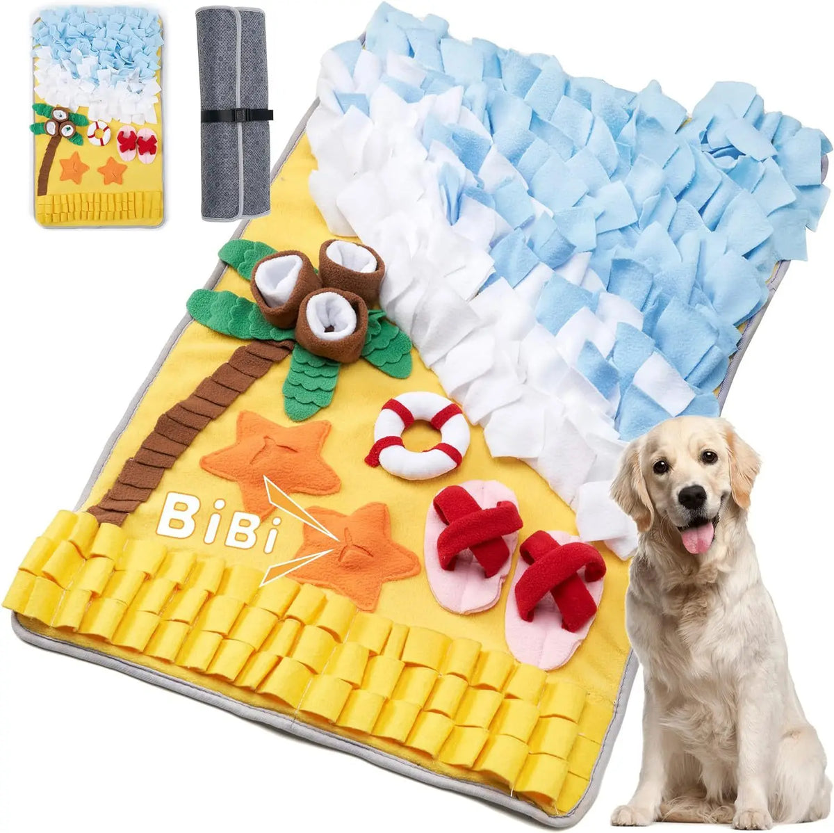 New Pet Sniffing Mat Dog Training Hidden Food Blanket Antiboredom Anti-Choking Sniffing Mat Slow Food Mat Pet Supplies Dog Toys