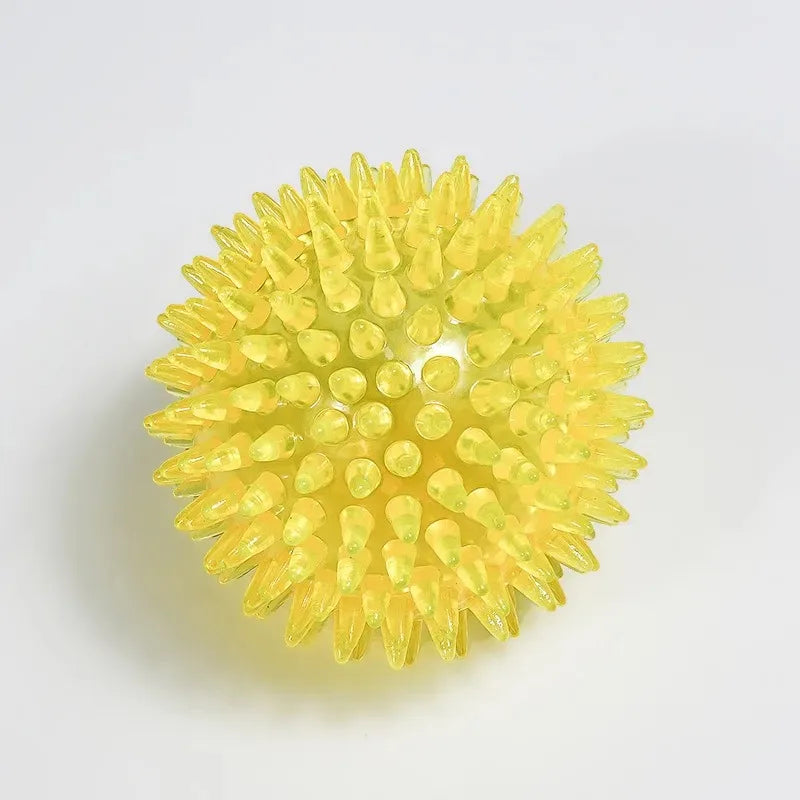 Pet Dog Toys Cat Puppy Sounding Toy Polka Squeaky Tooth Cleaning Ball TPR Training Pet Teeth Chewing Toy Thorn Balls