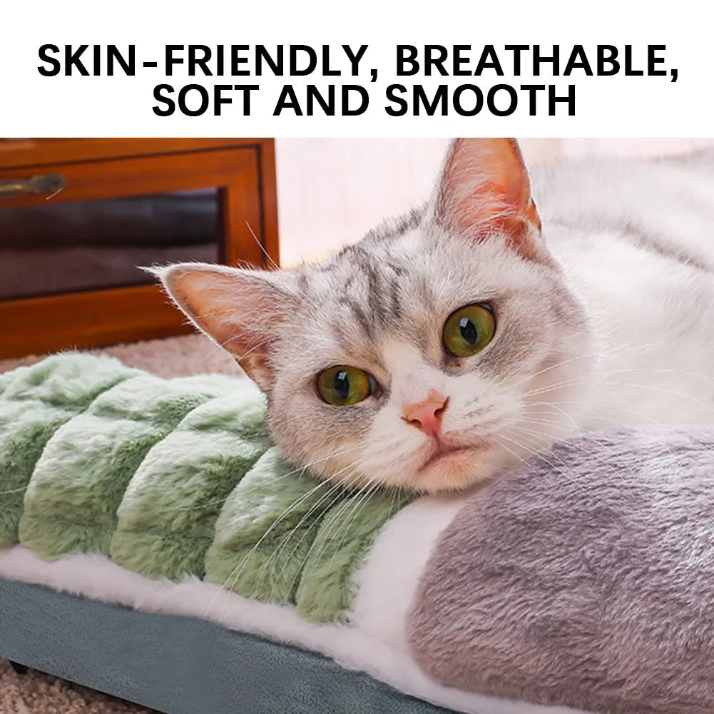 Winter Warm Thickened Dog Bed Calmed Pet Mat Ultra Soft Sleep Pet Sofa Washable Pet Sleeping Mat Cat Dog
