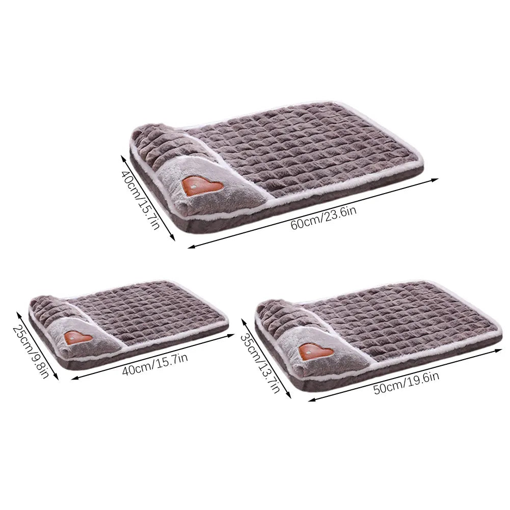Winter Warm Thickened Dog Bed Calmed Pet Mat Ultra Soft Sleep Pet Sofa Washable Pet Sleeping Mat Cat Dog