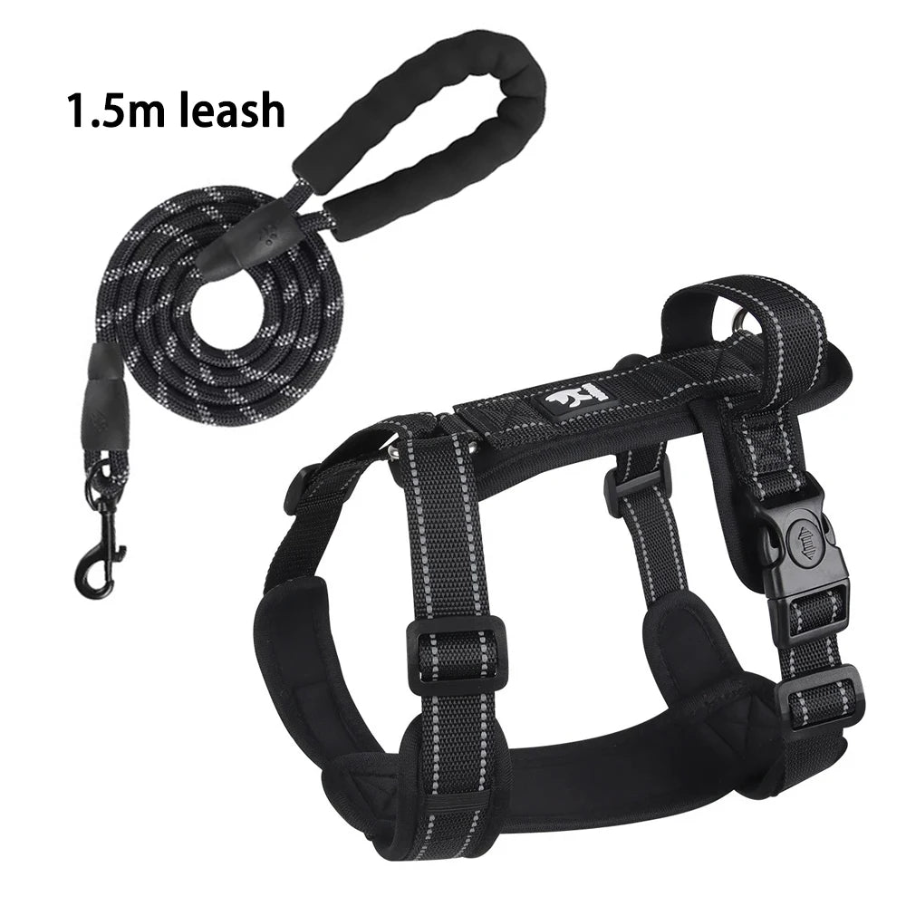 New Pet Dog Harness Reflective With Handle Easy Control Dog Vest Harness Adjustable Puppy Chest Straps for Small Medium Dogs