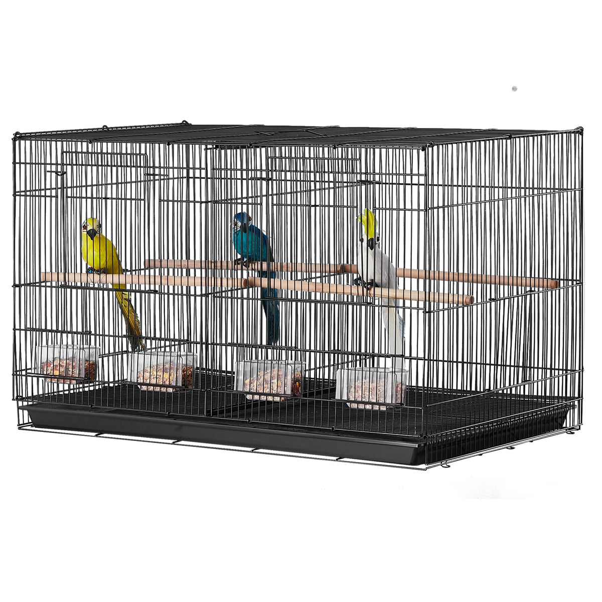 30In Flight Bird Cage Stackable Divided Small Animal Cage for Kinds of Birds Pet Travel Birdcage with Handle and Perches