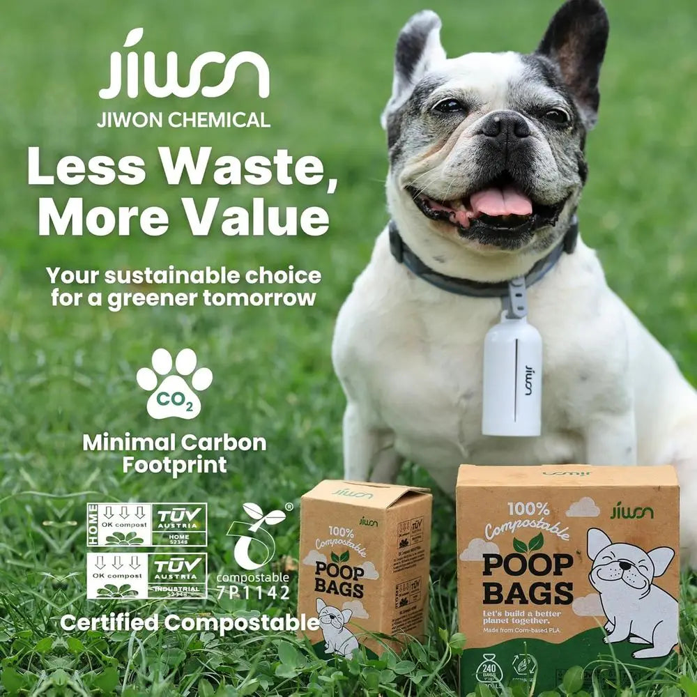 100% Biodegradable Dog Waste Bags, 120 Count (8 Rolls), 9x13 Inches, Seedling & Compost Friendly, Thick & Leakproof, Plant-Based