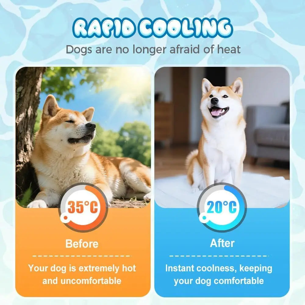 Dog Cooling Mat, 2025 New Washable Portable Pet Cooling Mat Summer Pad for Dogs & Cats, Premium Breathable Cooling Blanket