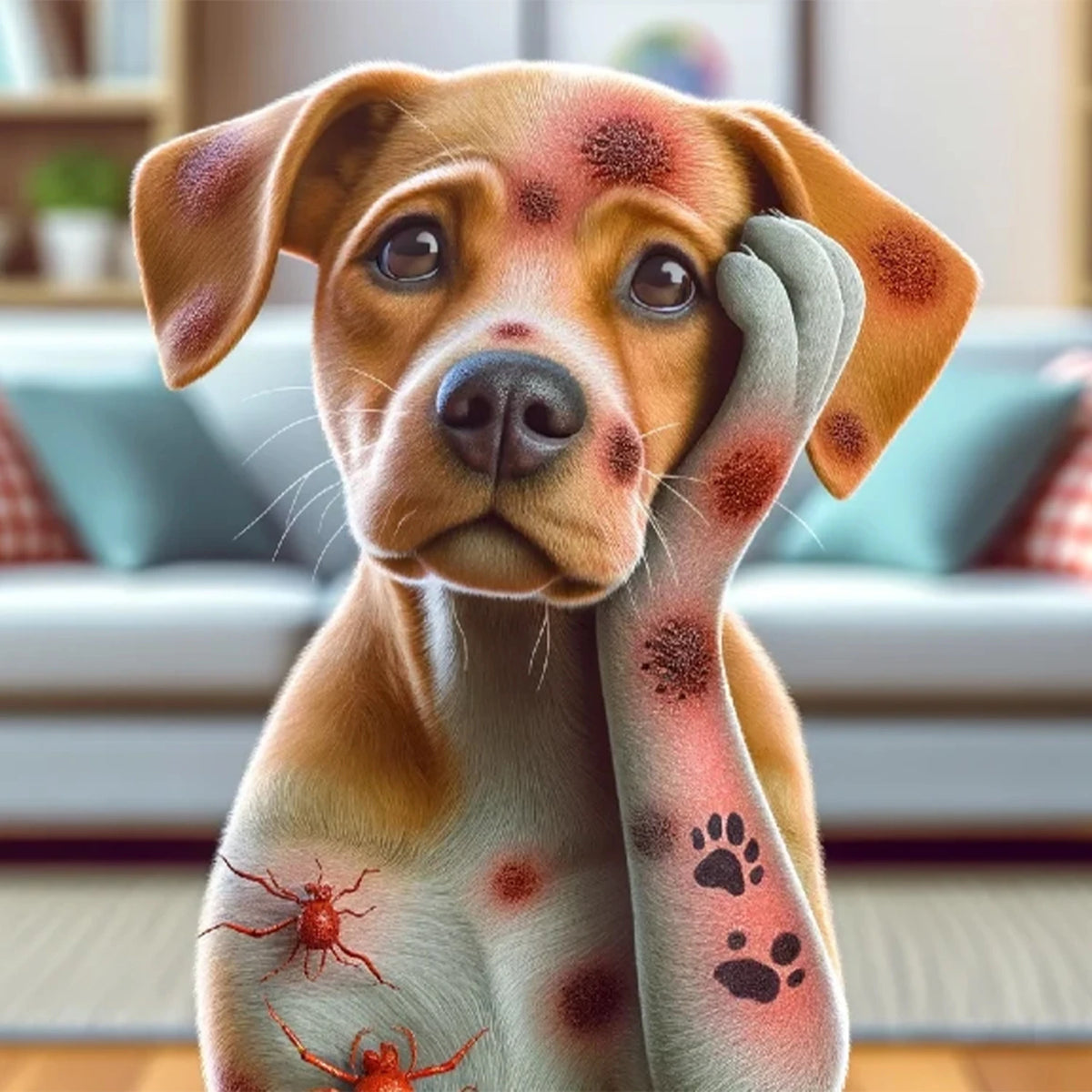 Dog Allergy & Immune Bites for small, Medium Large, Dog Probiotics Chews for Itchy Skin and Ears - Lamb, Peanut Butter, Salmon
