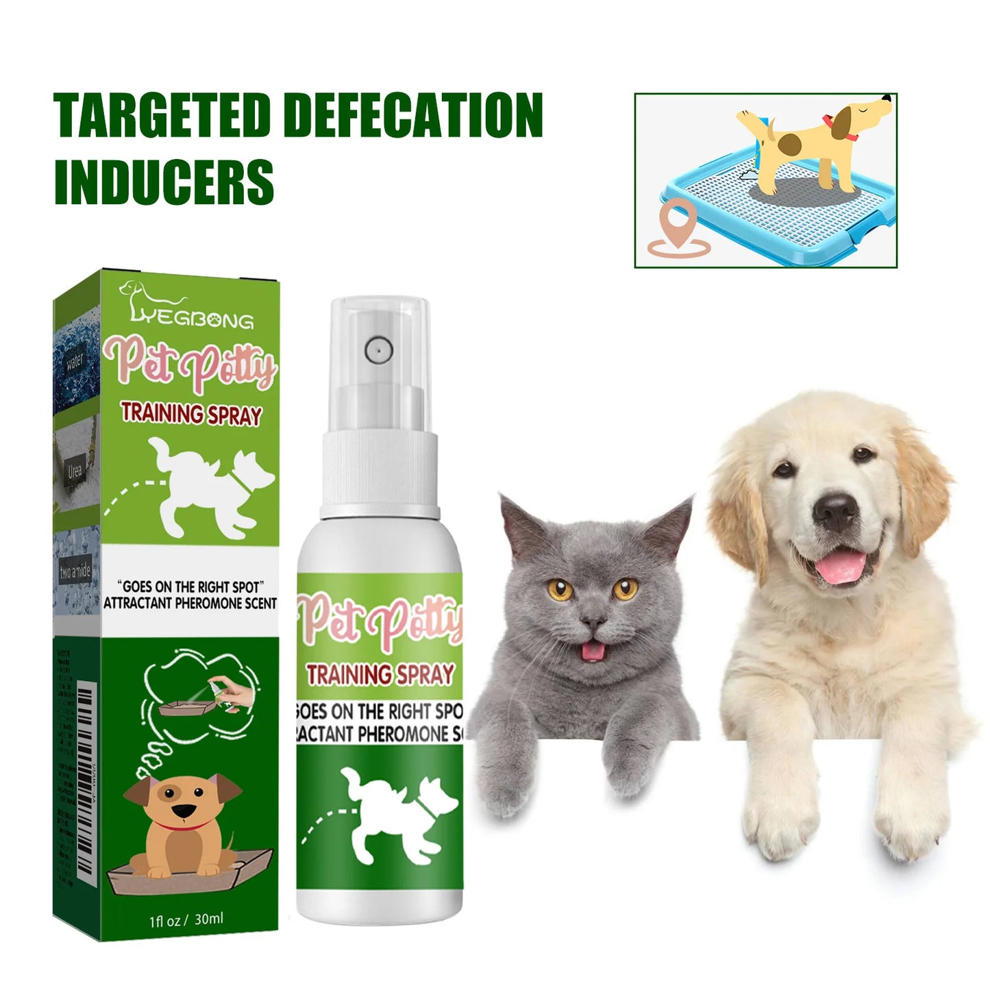 30ml Pet Toilet Training Spray for Potty Positioning Dog Cat Litter Box Inducer Urine Feces Positioning Trainer Safe Effective