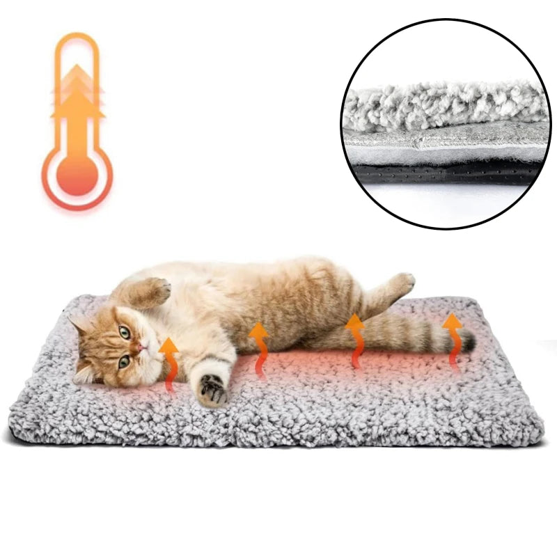 Self-Heating Pet Pads Blanket Puppy Pad Warm Cushion Mat Reflects Bed Cat Warmer Mat Comfortable Pet Sleeping Mat for Cats Dogs